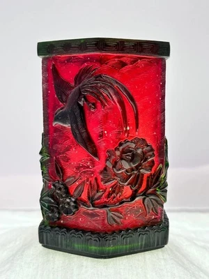 Jarrón/olla de vidrio de finales del siglo XIX o principios del XX (Liu Li Liao Qi)  Foto 1 de 4