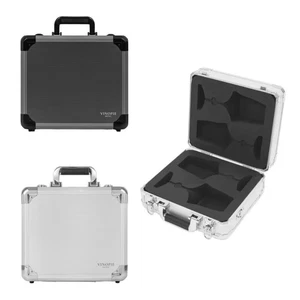 Estuche rígido de aluminio duradero para copa de vino plateado - Transportador de viaje con EVA... - Imagen 1 de 7