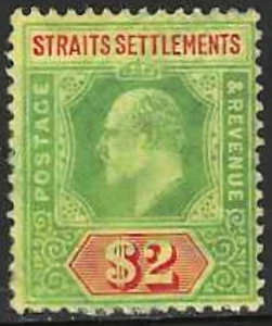 Straits Settlements (Malaya-British) 1909 #126 M/H, Fine, FOG King Edward - Bild 1 von 2