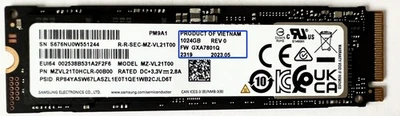 Brand new Samsung PM9A1 1TB SSD with newest firmware - Image 1 of 3