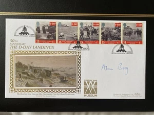 GB QEII 1994 D-Day - Benham Imperial War Museum Official - Signed by ALAN BORG - Picture 1 of 4