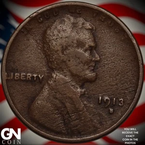 1913 S Lincoln Cent Wheat Penny A5641 - Picture 1 of 2