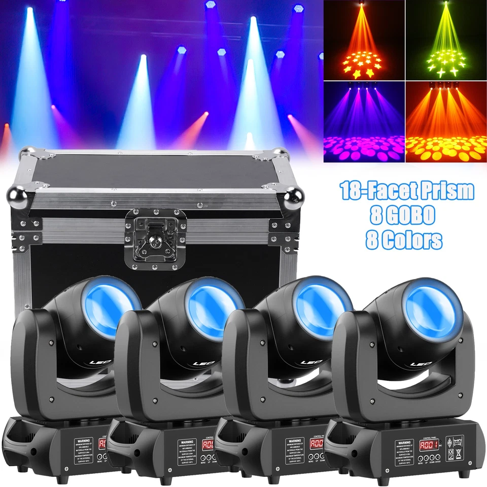 150W LED Beam Moving Head Light 18Prism Gobo Stage Light DMX dj Spot Party Light - Image 1 of 4