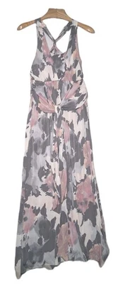 Maxi Vestido Banana Republic Monograma Talla 2 Acuarela Arte Boda Baile de graduación $298 Foto 1 de 4