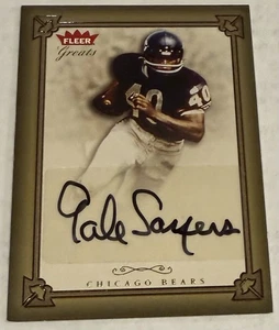 Gayle Sayers Bears HOF 2004 Fleer Greats GBA-GS Certified Auto Autograph - Picture 1 of 2
