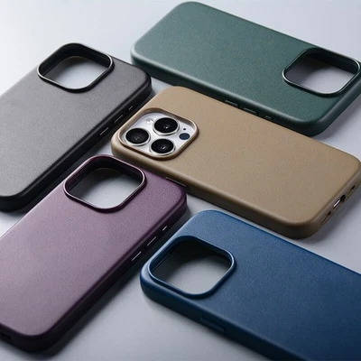 Original Apple Leather Case Cover For iPhone 16/16Plus/Pro/Pro Max/15/14 MagSafe - Image 1 of 4