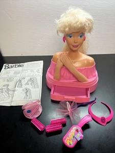Barbie Head Make Me Pretty Hair Styling Doll W Drawer Hands 1988 Arco Mattel W17 - Picture 1 of 13