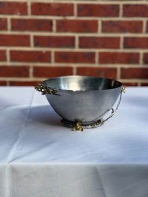 Michael Aram苦乐参半碗-不锈钢带金色装饰-优质Co — 第 1/3 张图片