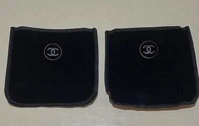 New (2) 💕Chanel 💕Velvet Blush Pouch Bag- Authentic- 3.5”x3.75” With Logo - Image 1 of 2