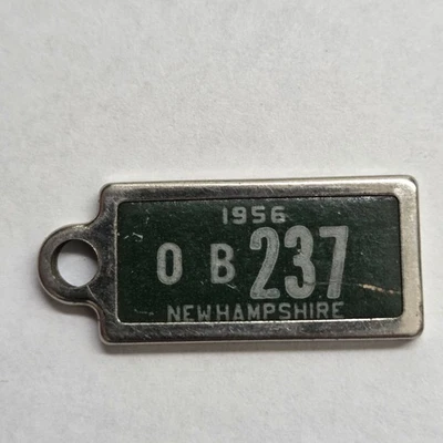 1956 New Hampshire DAV Tag Keychain License Plate O B 237 - Image 1 of 2