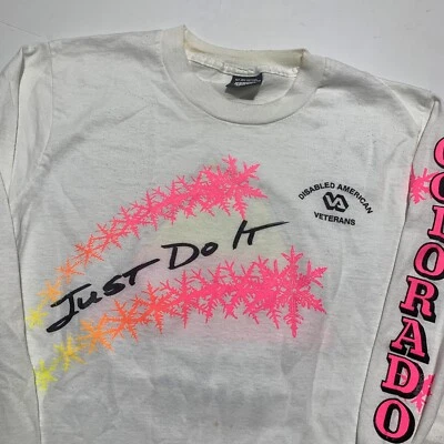 Vintage National Winter Sports Clinic Colorado Longsleeve T Shirt Just Do It M - Image 1 of 4