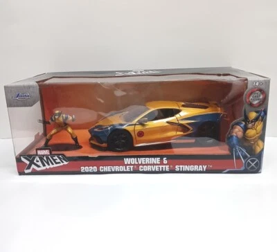 Jada Hollywood Rides: Marvel X-MEN Wolverine & 2020 Corvette Stingray 1/24 Scale - Image 1 of 4