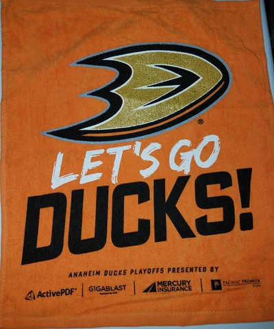 2017 NHL Playoffs Towel Anaheim Ducks LET'S GO DUCKS!  SGA New 100% Cotton Cover