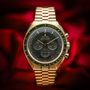 Omega Speedmaster Moonwatch 310.60.42.50.10.001 Moonshine Gold 42mm Juego Completo - Imagen 1 de 20