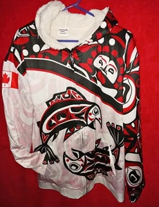ZOOTOP BEAR SILKY MENS HOODIE CANADA LOGO SIZE LARGE NWOT - Picture 1 of 3