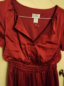 Abito corto rosso Nicole Miller, vita raccolta, gonna a strati, nuovo con etichette, xs, super carino! - Foto 1 di 5