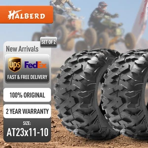 Set 2 6Ply 23X11-10 ATV UTV Tires 23X11X10 Replacement Tyres Off Road Tyre 23 IN - Picture 1 of 8