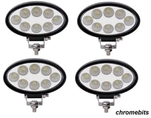 4X 12V 24V LED 24W LÁMPARA DE TRABAJO INUNDACIÓN LUZ OVALADA PARA IVECO DAF MAN SCANIA VOLVO - Imagen 1 de 2
