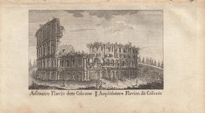 Anfiteatro Flavio Detto Colosseo Roma Italia Orig Copperplate Vasi 1816 - Picture 1 of 1