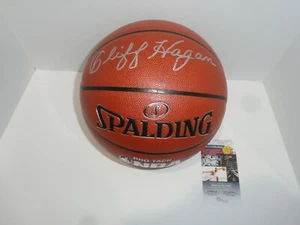 CLIFF HAGAN SIGNED NBA BASKETBALL ST. LOUIS HAWKS KENTUCKY WILDCATS HOF JSA COA - Picture 1 of 1