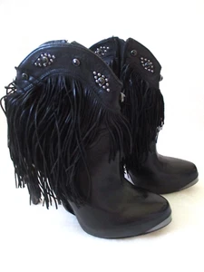 Sam Edelman Black Leather Beaded Ankle Boots Size 9.5 M – New in Box - Picture 1 of 11