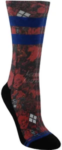 DC Comics Harley Quinn Floral Juniors Sublimated Crew Socks, 9-11 - Picture 1 of 3