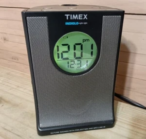 TIMEX PROJECTION ALARM CLOCK RADIO T436B INDIGLO-4 NATURAL SOUNDS - Picture 1 of 7