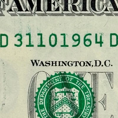 31st October 1964 Dollar 31 Oct 1964 Birthday Halloween Fancy Serial Number - Image 1 of 3