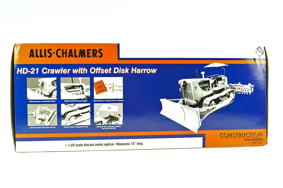 Oruga First Gear 251 Allis Chalmers HD-21 con grada de disco offset 1/25 diecast MB Foto 1 de 1