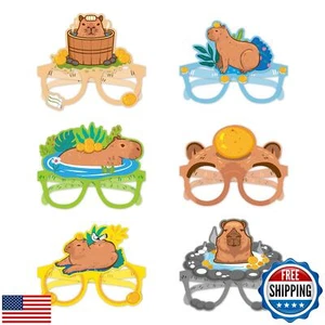 JU XIN 12Pcs Capybara Party Favors Glasses, Capybara Dress Up Masks Photo Boo - Picture 1 of 5