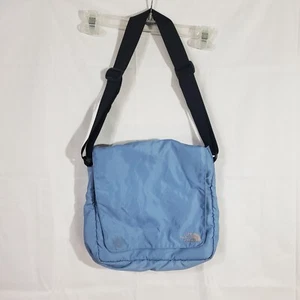 The North Face CrossBody Messenger Shoulder Bag Pockets Light Blue See Photos  - Picture 1 of 9