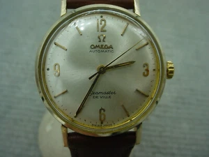 VINTAGE OMEGA SEAMASTER DEVILLE MENS WRIST WATCH VERY CLEAN 14KT BEZEL - Picture 1 of 12