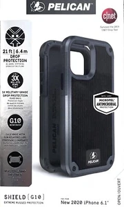 Pelican Shield Case made with G10 and Holster for iPhone 12 / 12 Pro - Gray - Photo 1 sur 5