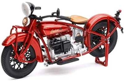 1930 Indian 4 Motorcycle - Red - 1/12 Scale Model by NewRay - Image 1 of 2