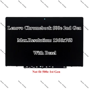 New 11.6" Lenovo Chromebook 500E 2nd Gen 5D10T79593 HD LCD Touch Screen Assembly - Picture 1 of 6