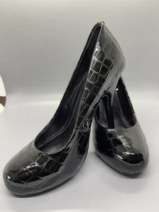 Gianni Bini Lackleder Kroko Heels schwarz Stiletto 5,5 - Bild 1 von 6