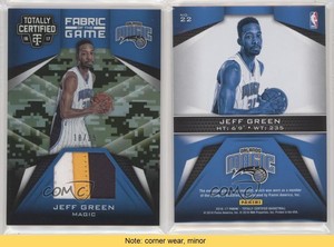 2016 Panini Totally Certified Fabric of the Game Materials Camo /25 Jeff Green