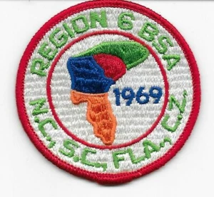 J69a Region 6 Six Patch 1969 National Jamboree Boy Scouts of America BSA - Picture 1 of 1