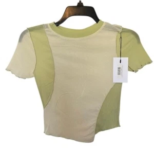 Lahn Francine Lemon Lime Mesh Tee Shirt Size Small - Bild 1 von 7