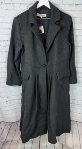 NWT FREE PEOPLE Victoria Princess Seam Coat Wool Heathered Charcoal Medium $298 - Picture 1 of 9