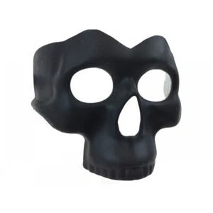 Phantom Half Skull Face Mask Halloween Costume Masquerade Mask [Black] - Picture 1 of 3