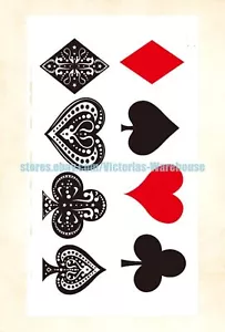 cartas tatuaje temporal tatuajes extraíbles - Imagen 1 de 3