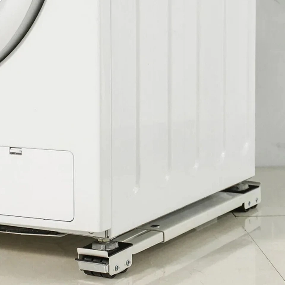 Kit 2 Barre per Base Lavatrice con Ruote, Freno, Regolabili 45 a 70 cm Acciaio S - Immagine 1 di 4