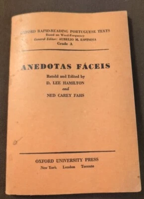 1943 Rare Oxford University Press Anedotas Faceis Vintage Book Portuguese Sftcvr - Image 1 of 4