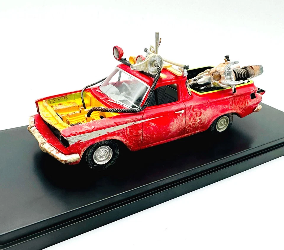 ACE 1/43 MAD MAX HOLDEN EJ UTE with GOOSES KAWASAKI MOTORBIKE MOVIE NEW RESIN - Image 1 of 4