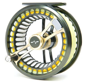 GUIDELINE ® Fario LW 68 Dk. Carrete de mosca gris verde/dorado *NUEVO 2025 Stock* 107312 * - Imagen 1 de 3