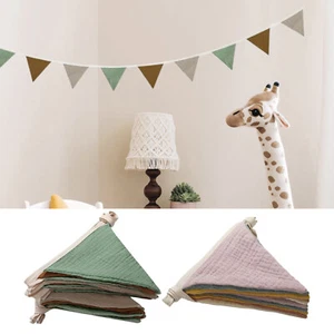Pennant Banner Flags Nursery Bunting Banner Flags Washable Cotton Fabric Pennant - Picture 1 of 12