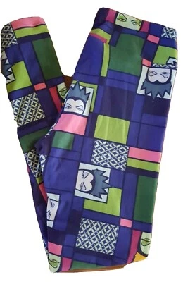 Leggings LuLaRoe Disney OS Talla Única Reina Malvada Azul Tonos Retazos  Foto 1 de 3