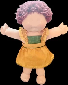 For 16” Cabbage Patch Kids Handmade Yellow & Green Pinafore Outfit: Doll Clothes - Picture 1 of 2