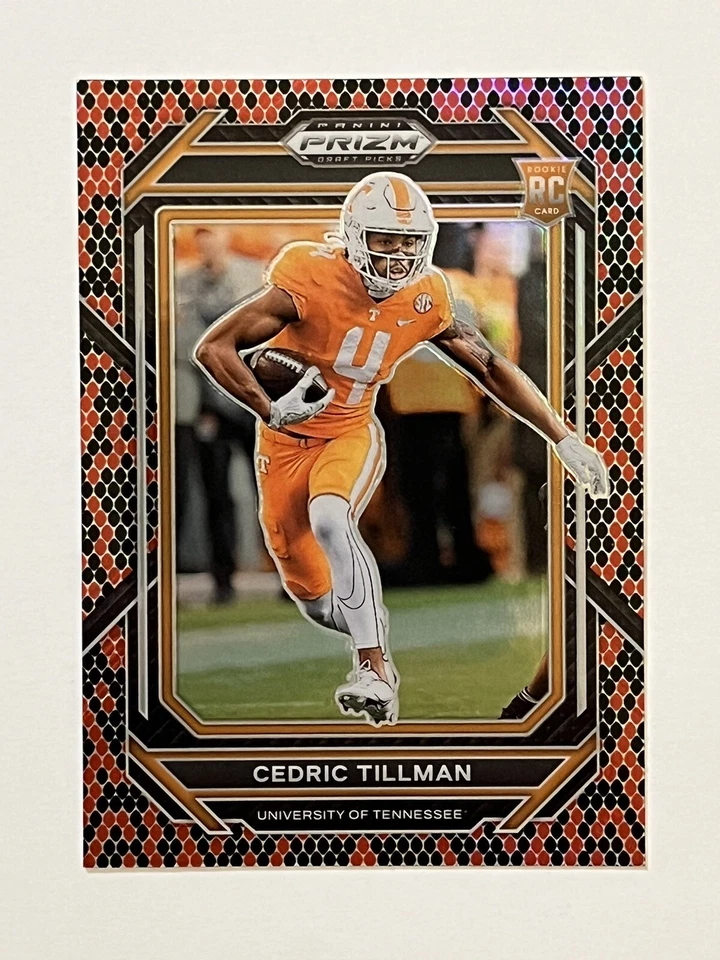 2023 Panini Prizm Draft Picks Snakeskin #144 Cedric Tillman RC - Image 1 of 2
